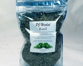 Basil - Dried Herb - Sweet Basil - Grown Sustainably on Our Small Family Farm in Mississippi