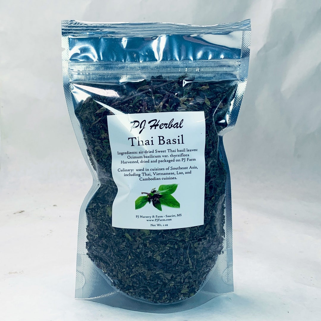 Thai Basil Dried Herb Herbal Tea Sweet Thai Basil Grown Sustainably on