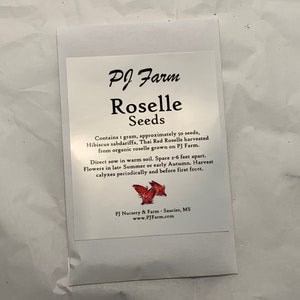 Thai Red Roselle SEEDS - Florida Cranberry - Hibiscus sabdariffa - Red Zinger - Red Sorrel