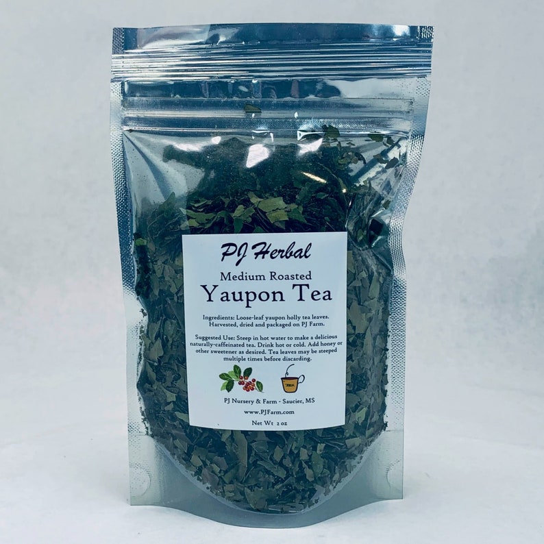 Yaupon Tea Organic Herbal Tea Caffeinated Yaupon Holly Etsy