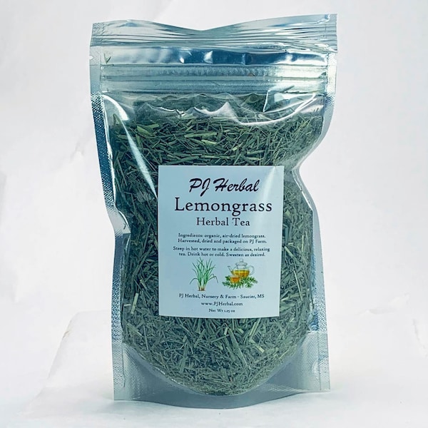 Lemongrass Herbal Tea - Dried Herb - Grown Sustainably on Our Small Family Farm in Mississippi