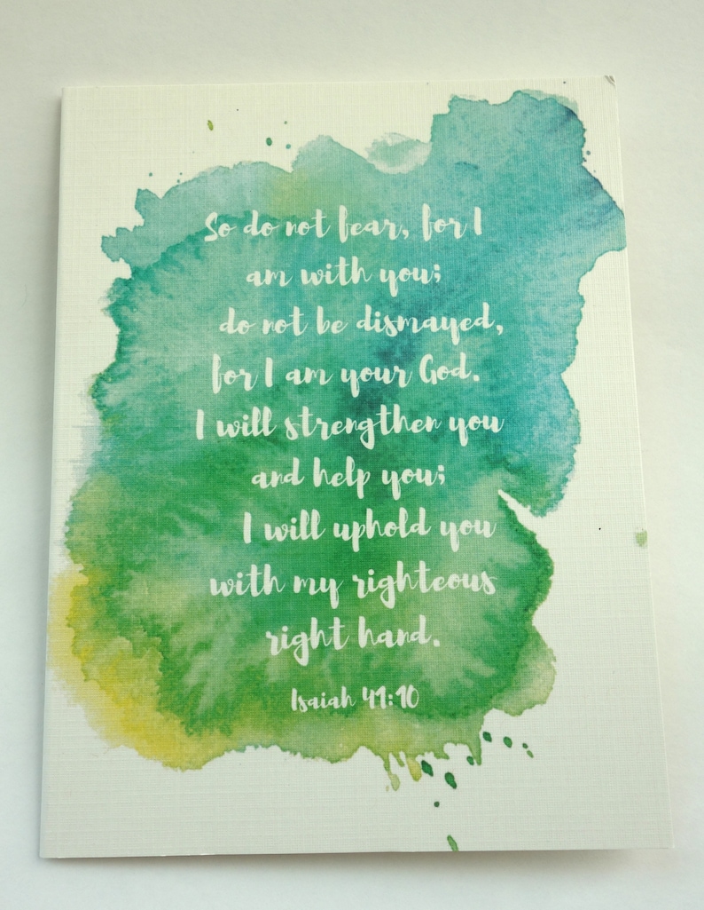 Bible Verse Sympathy Card Or Encouragement Card Watercolor Etsy