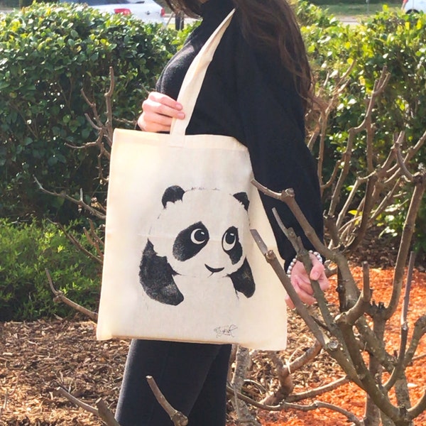 TOTE BAG Sac en tissu "PANDA"