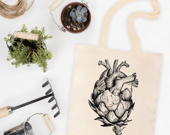 Tote Bag Cloth Bag "ARTICHAUT HEART"