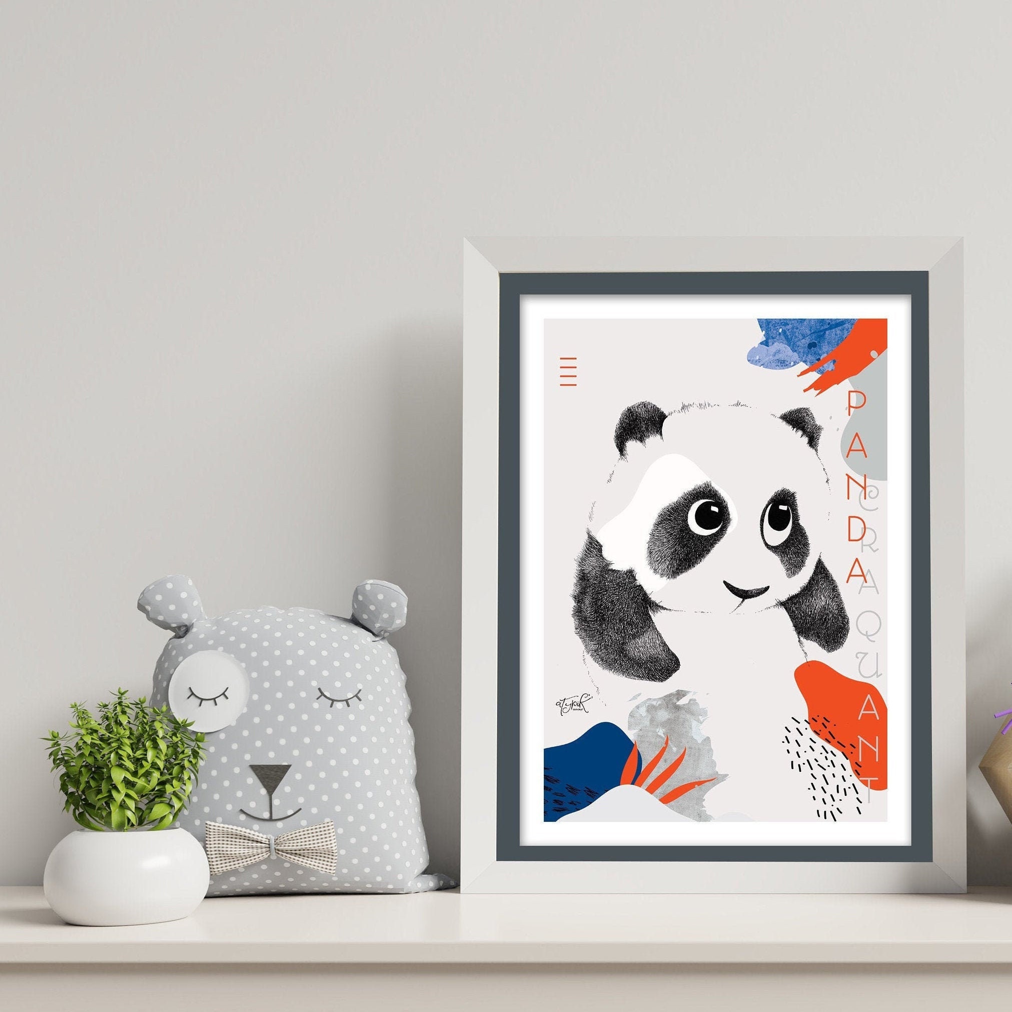 Illustration Couleur Ourson Panda