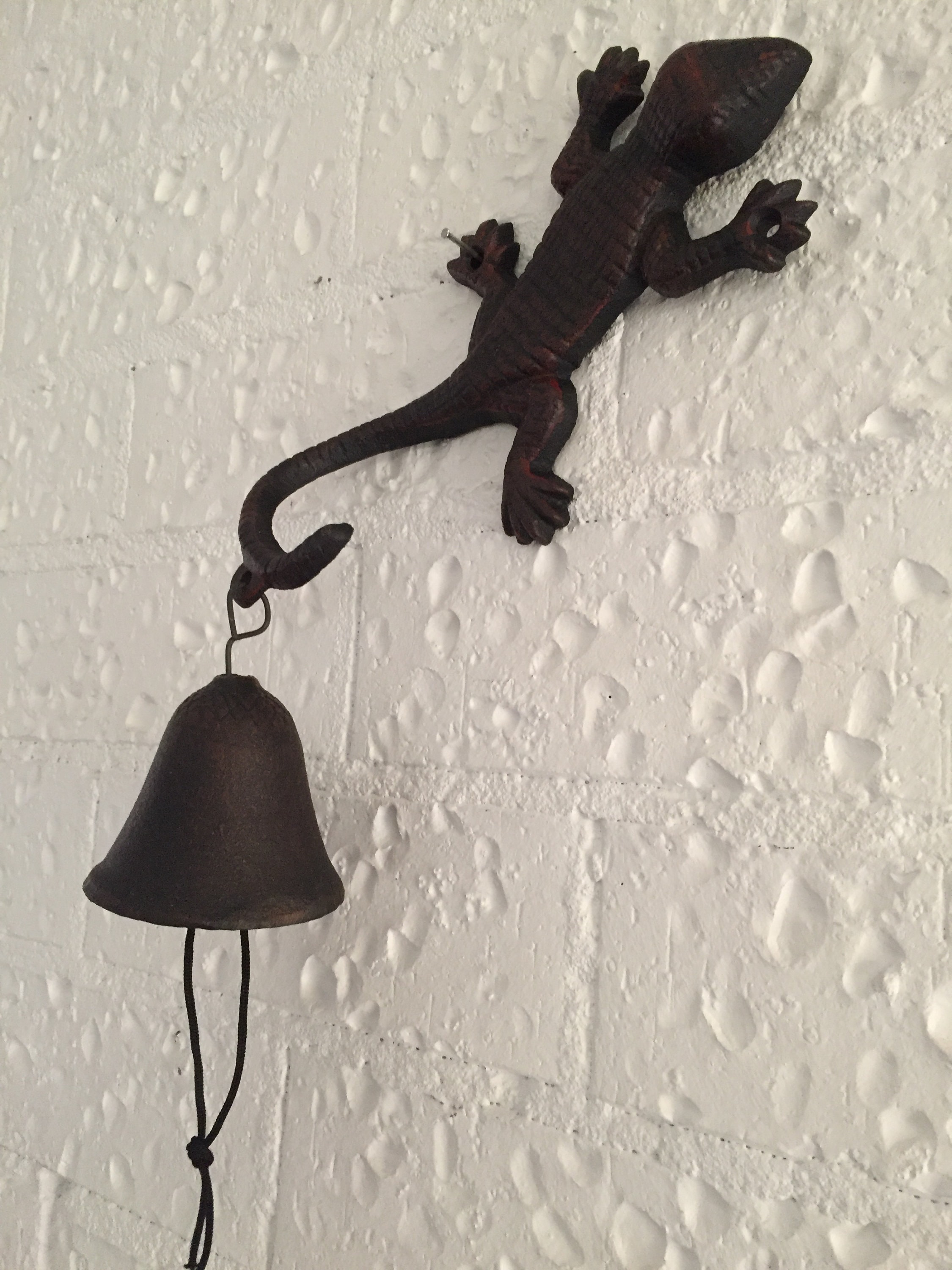 Cast Iron Antique Lizard Gecko Vintage Door Bell Wall Mounted Etsy