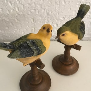 Set Of 2 Aussie Birds Ornament Statue Animal Home Decorative Garden 12-13 CM