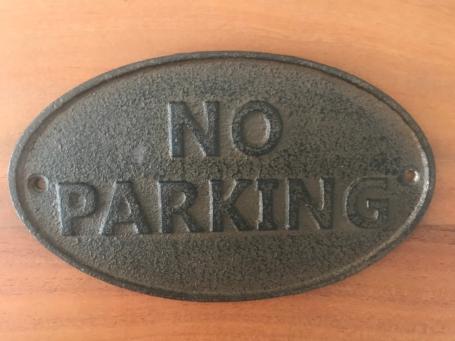 No Parking Cast Iron Vintage Look Gate Sign Parking Sign Etsy