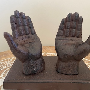 Cast Iron Hand Made Cook Book Recipe Stand Holder Antique Rust Book Holder Kitchen Office Accessories Gift Idea