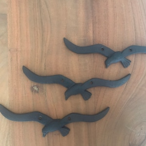 Set of 3 Seagull Cast Iron Metal Bird Wall Art Set Minimalist Wall Art  House Warming Gift Beach House Costal vibe