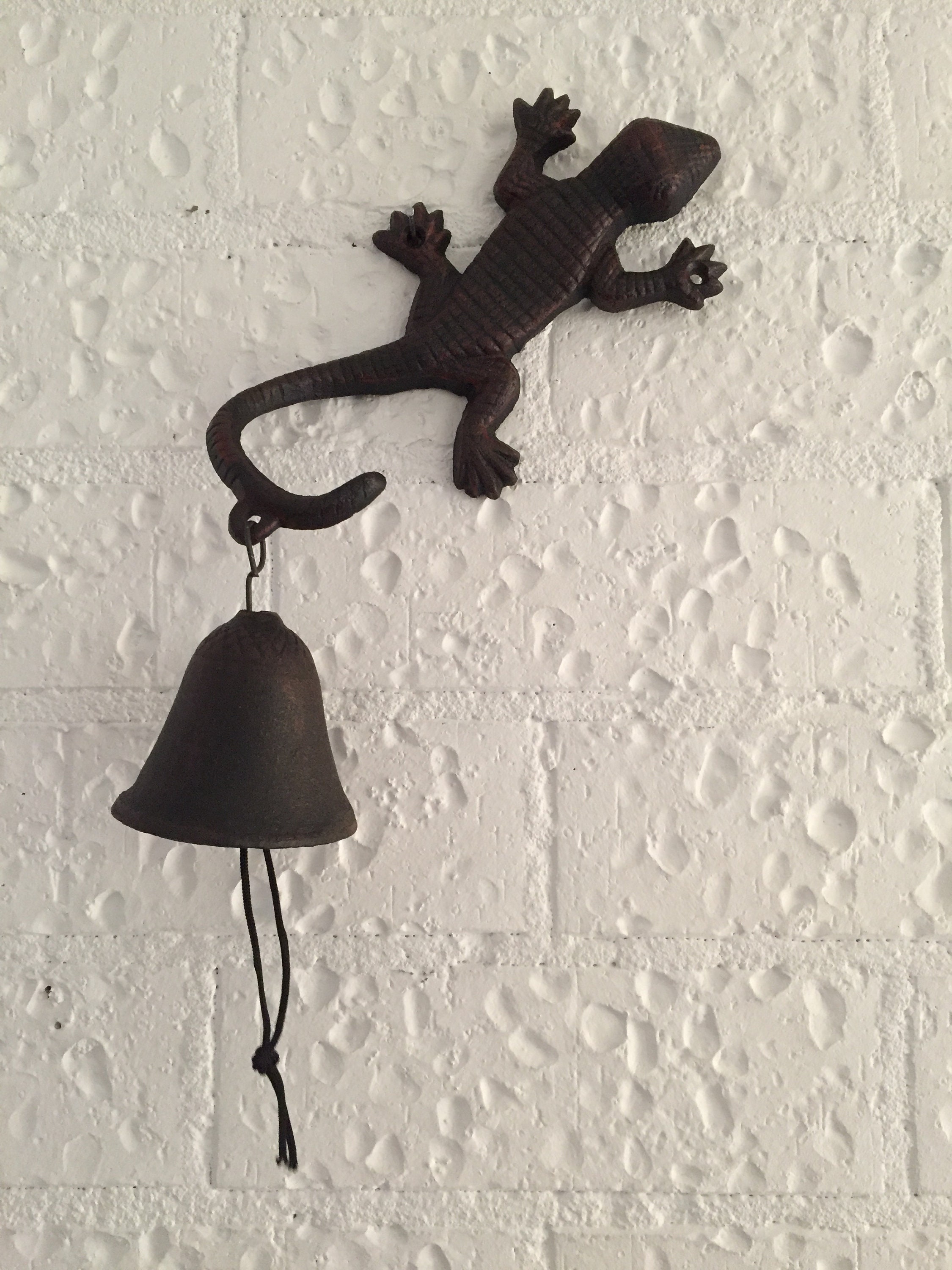 Cast Iron Antique Lizard Gecko Vintage Door Bell Wall Mounted Etsy