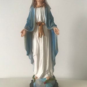 Virgin Mary Open Hands Praying Religious Statue  Catholic Statuette Home Decor Figure Gift Outdoor Indoor 30 CM Waterproof