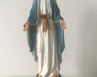 Virgin Mary Open Hands Praying Religious Statue  Catholic Statuette Home Decor Figure Gift Outdoor Indoor 30 CM Waterproof
