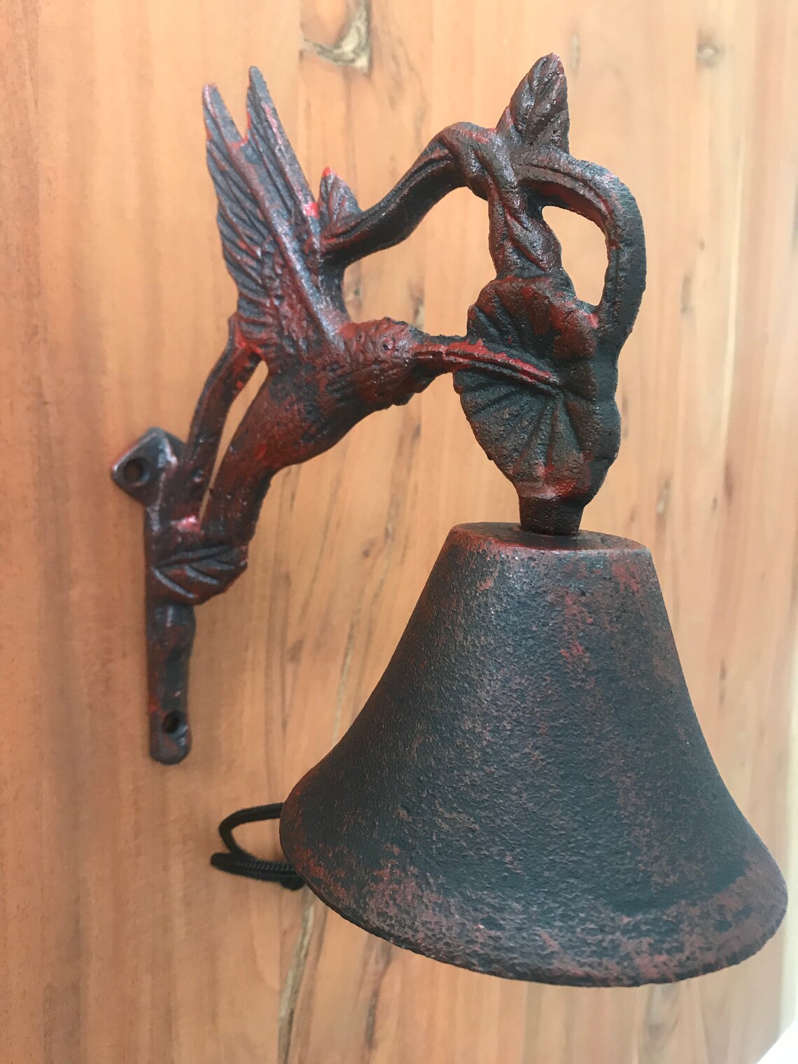 Cast Iron Antique Humming Bird Door Bell Bracket Wall Mounted Etsy