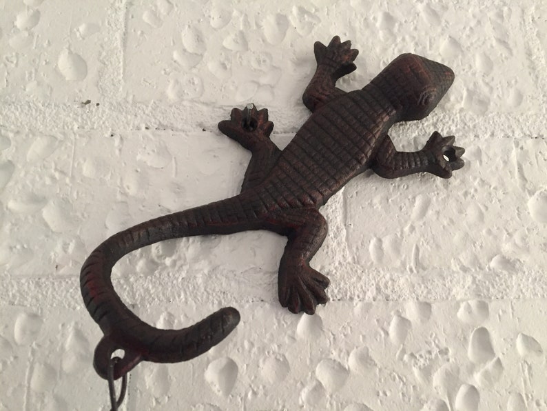 Cast Iron Antique Lizard Gecko Vintage Door Bell Wall Mounted Etsy
