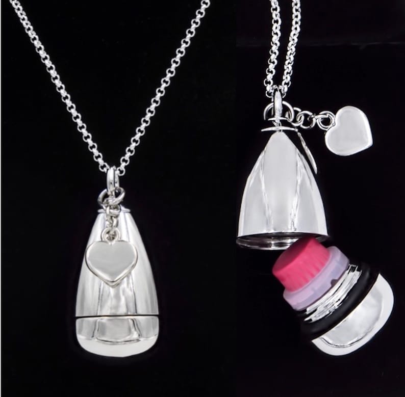 Lip Balm Necklace lilu Lexi Heart Includes REFILLS Etsy
