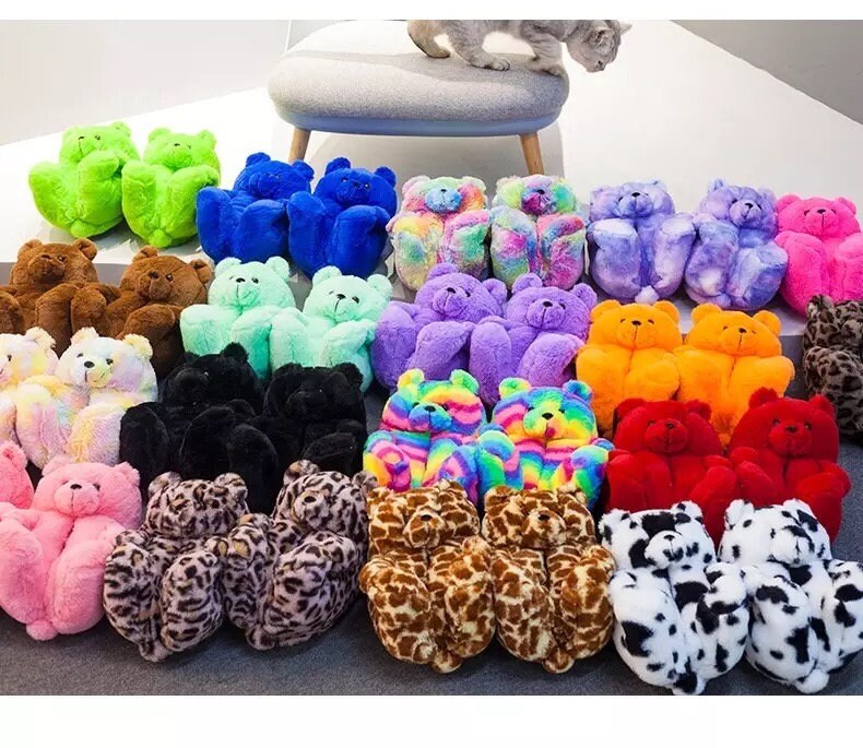 Buy Teddy Bear Slippers Oversized House Shoes Gift Idea Vacation