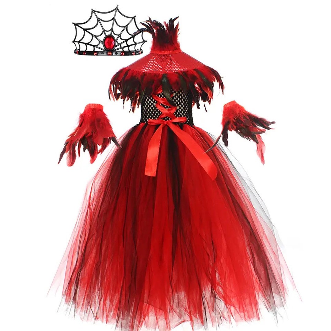 Vampire Queen Costume Halloween Dress Red Tutu Dress With Etsy