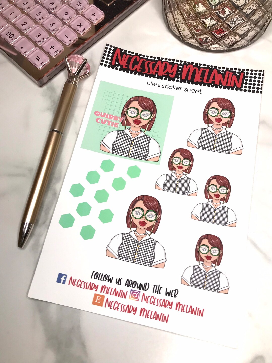 Dani Sticker Sheet - Etsy