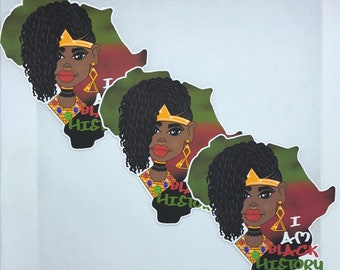 I Am Black History Die Cut Sticker