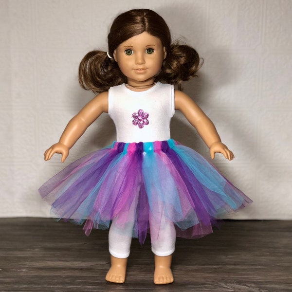 18 inch Girl Doll Tutu Skirt Clothes Pink Purple Blue Party American Accessories 18" Doll