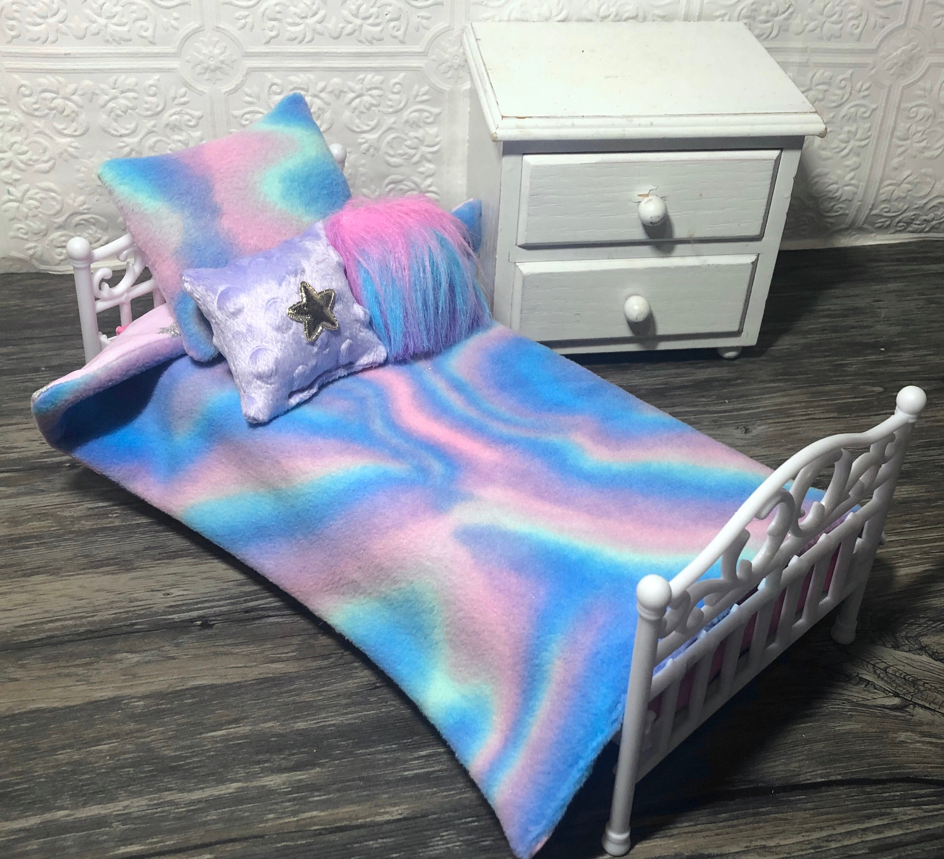 Unicorn Doll Bedding Set 12 Inch Doll Bedding 12 Doll Bed Etsy