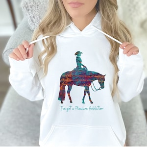 Western Pleasure Hoodie Sweatshirt, Western Horse Show Gift, Unisex Horse Hoodie, Quarter Horse Shirt, Gift for Women,