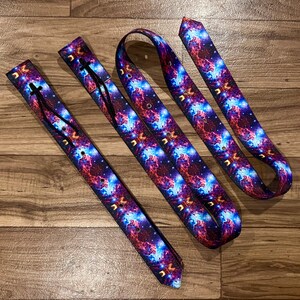 Galaxy Cinch Strap Set, Latigo Strap, Off Billet Strap, Western Saddle Cinch Strap, Purple Cinch Strap, Galaxy Tack Set, Cinch