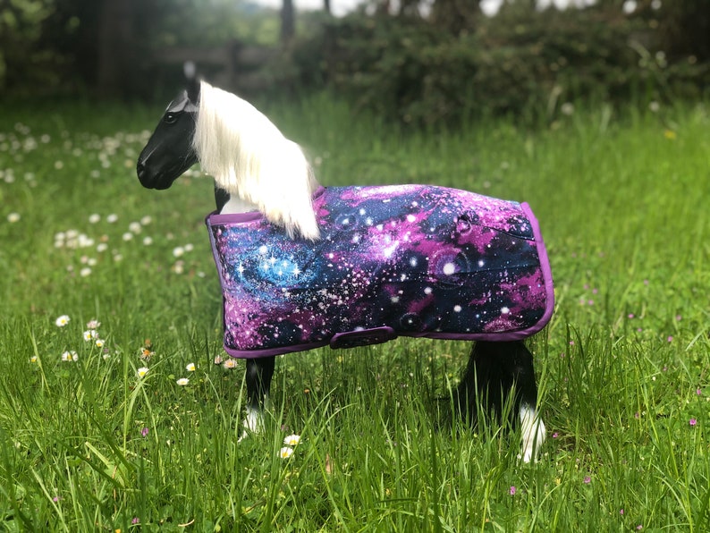 18 Horse Blanket For 18 Inch Horse Purple Galaxy Winter Etsy