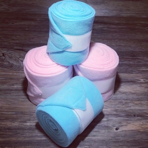 Maternity Polo Wraps, Horse Polo Wraps, Pony Polo Wraps, Mini Polo Wraps, Pink or Blue, Sheep Leg Wraps, Show Lamb