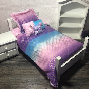 Mermaid Doll Bedding, for 18 Inch Dolls, 18 Inch Doll Bedding, Doll Accessories, for Doll Bed