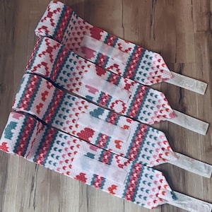 Fair Isle Polo Wraps, Horse Polo Wraps, Gift for Equestrian, Horse Gift, Polo Wraps for Horses, Mini, Pony, Show Lamb/Sheep