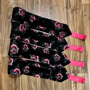 Pinke Rose Polo Wraps, Pferde Polo Wraps, Pony Polo Wraps, 2er oder 4er Set, Pink Polo Wraps, Blumen Pony oder Mini