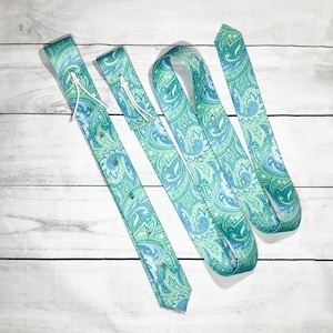Cinch Strap Set, Latigo Strap, Off Billet Strap, Western Saddle Cinch Strap, Paisley Cinch Strap