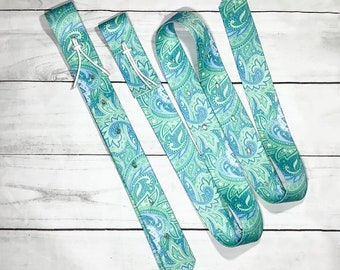 Cinch Strap Set, Latigo Strap, Off Billet Strap, Western Saddle Cinch Strap, Paisley Cinch Strap