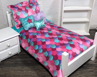 Llama Cactus Doll Bedding Set for 18 Inch Girl American Made Tropical