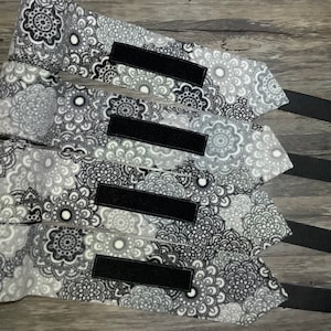 Equine Polo Wraps, Horse Polo Wraps, Grey Polo Wraps, Set of 2 or 4, Flower Polo Wraps, Pony Polo Wraps, Mini