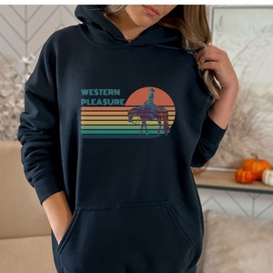 Western Pleasure Hoodie Sweatshirt, Quarter Horse Pullover, Unisex Horse Hoodie, Retro Horse Shirt, Gift for Women,