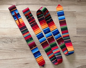 Serape Cinch Strap Set, Latigo Strap, Off Billet Strap, Western Saddle Cinch Strap, Serape Tack Set, Cinch