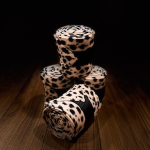 Cheetah Polo Wraps, Horse Polo Wraps, Black Polo Wraps, Set of 2 or 4, Beige Polo Wraps, For Pony, For Mini Polo Wraps