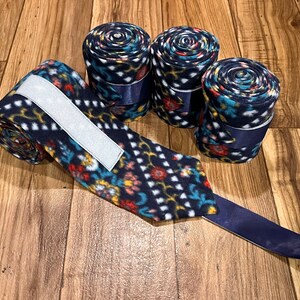 Blumen-Polo-Wraps, Pferde-Polo-Wraps, 2er- oder 4er-Set, Pferde-Polo-Wraps, Lamm-Wraps, Schaf-Bein-Wraps, Polo-Wraps für Pferde, Mini, Pony