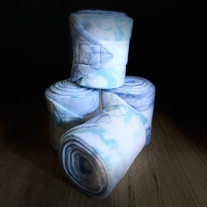 Tie Dye Polo Wraps, Horse Polo Wraps, Horse Leg Wraps, Set of 2 or 4, Pony, Mini, Show Lamb or Sheep