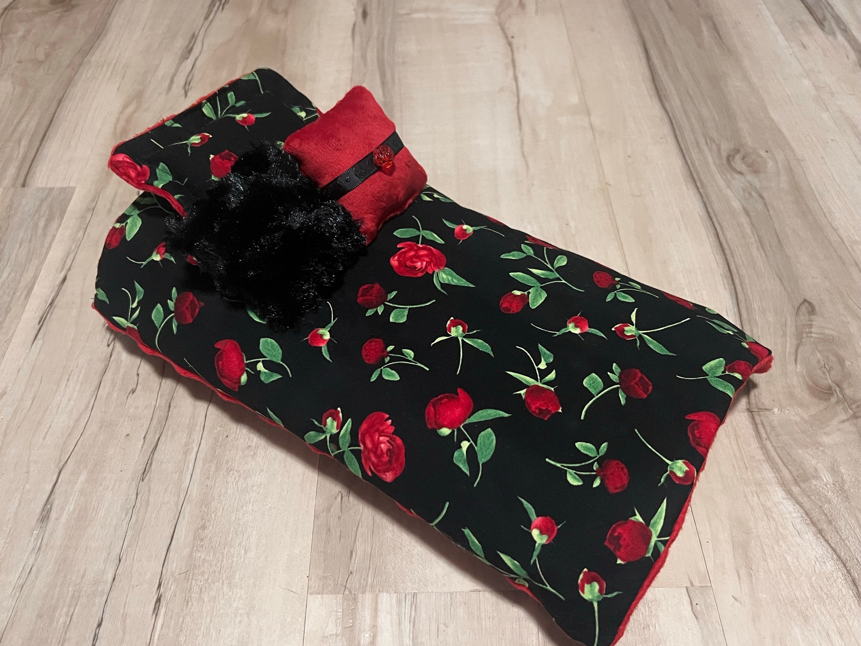 12" Doll Bedding Set ~ Red Gothic Rose