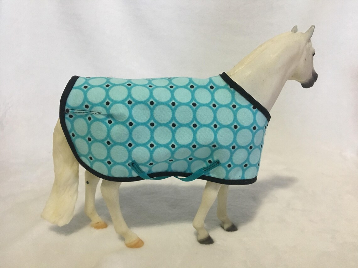 Model Horse Blanket Sheet Blue Black Dot Traditional or Etsy