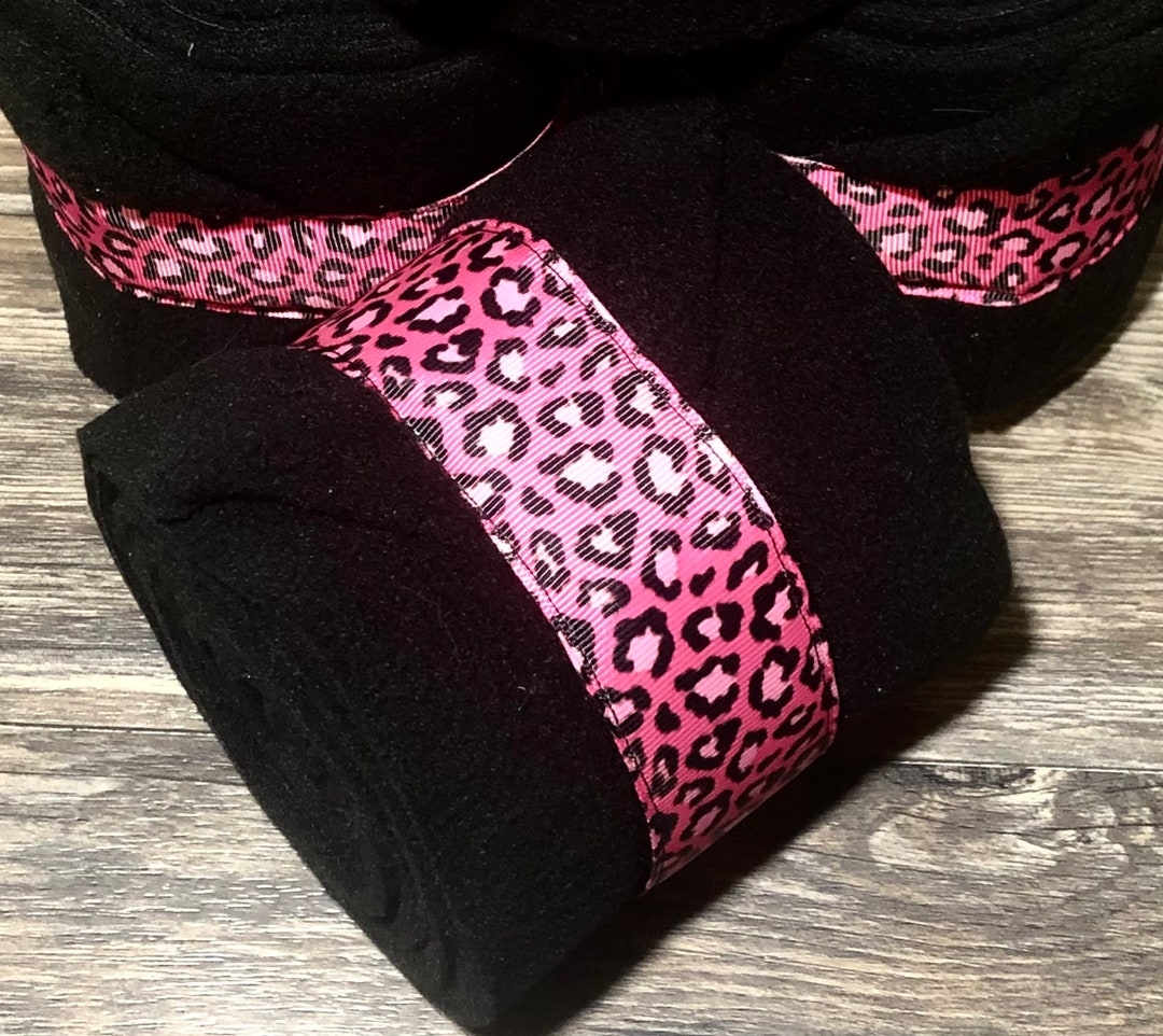 Cheetah Polo Wraps, Horse Polos, Horse Gift for Women, Leg Wraps, Set 2