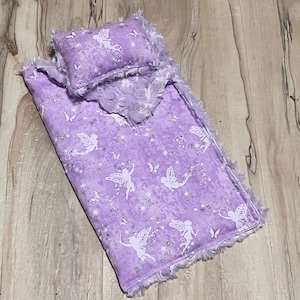 Fairy Doll Sleeping Bag, Elf Sleeping Bag, Doll Overnight Bedding, 12 Inch Doll Sleeping Bag, 14 Inch Doll, 18 Inch Doll, Doll Bedding Set
