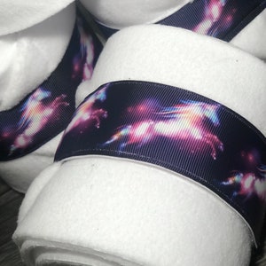 Unicorn Polo Wraps, Horse Polo Wraps, Set of 2 or 4, Purple Polo Wraps, Fleece Polo Wraps, Polo Wraps for Horses, Mini, Pony