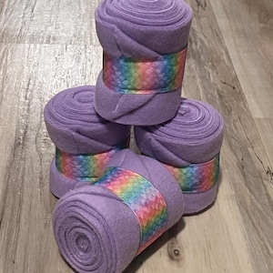 Mermaid Polo Wraps, Pferde Polo Wraps, Stall Wraps, 2er oder 4er Set, Rainbow Polo Wraps
