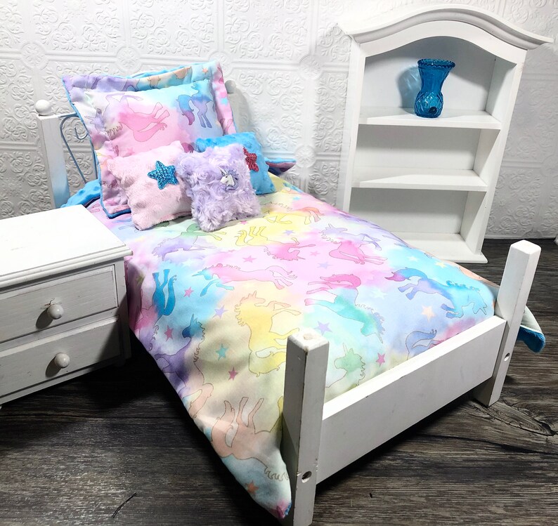 Unicorn Doll Bedding Set 18 Girl Dolls American Made Etsy