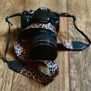 Cheetah Camera Strap, Gift for Photographer, Camera Accessories, Leopard Camera Strap